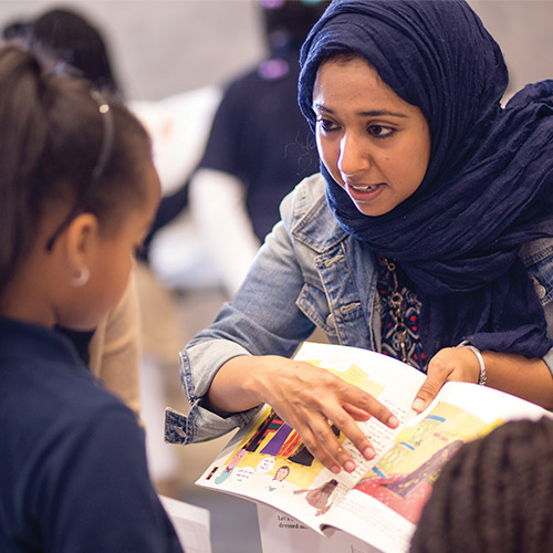 Image of students partnering