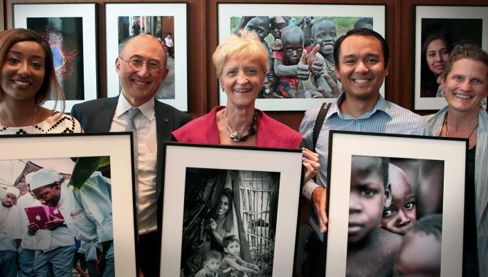 Dean MacKenzie with some of the photo contest winners