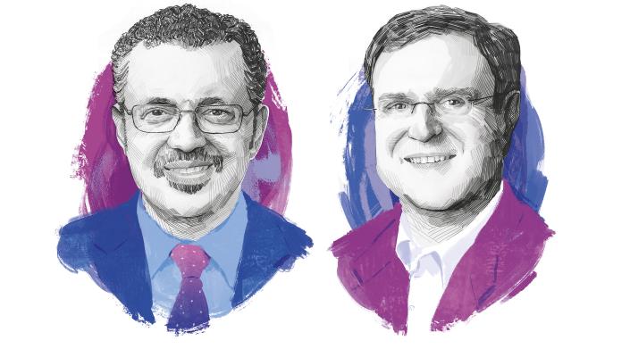 Tedros Adhanom Ghebreyesus and David Peters