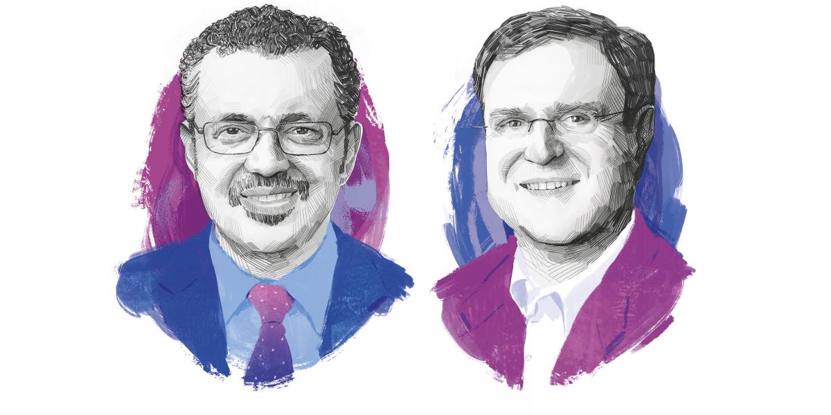 Tedros Adhanom Ghebreyesus and David Peters