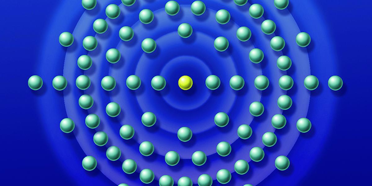 schematic representation of the electron shell of the lead atom