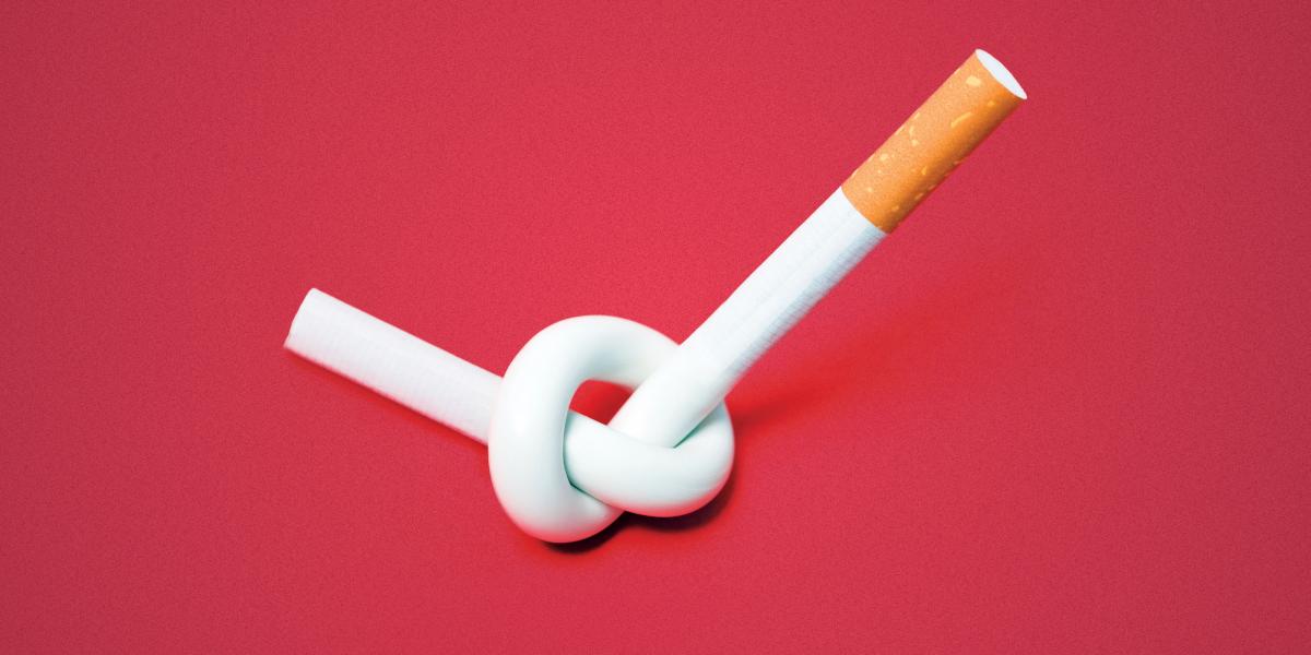 Cigarette tied in a knot