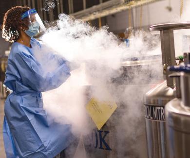 Cryogenic units at the Biological Repository