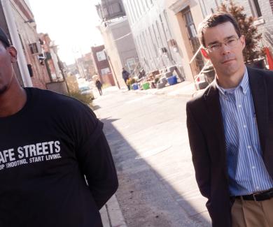 Tard Carter and Daniel Webster on a Baltimore street